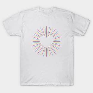 Pan Pride Radial Heart T-Shirt